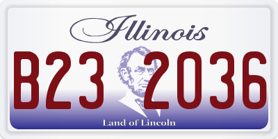 IL license plate B232036