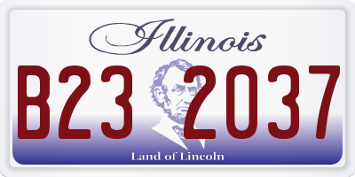 IL license plate B232037