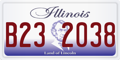 IL license plate B232038
