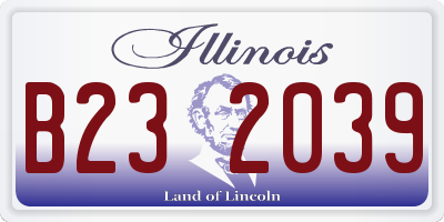 IL license plate B232039