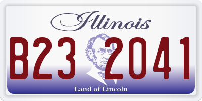 IL license plate B232041