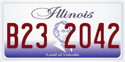IL license plate B232042