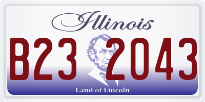 IL license plate B232043
