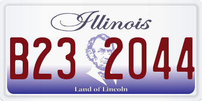 IL license plate B232044