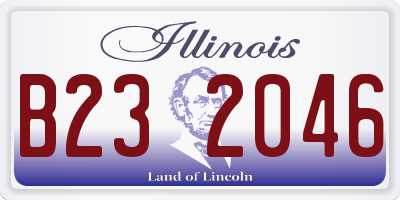 IL license plate B232046
