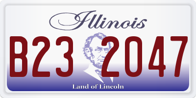 IL license plate B232047
