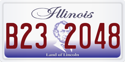 IL license plate B232048