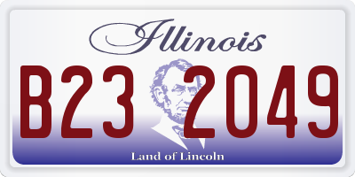 IL license plate B232049