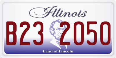 IL license plate B232050
