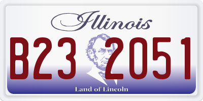 IL license plate B232051
