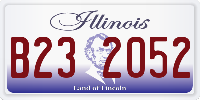 IL license plate B232052