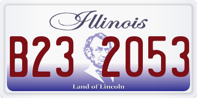 IL license plate B232053