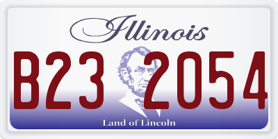 IL license plate B232054