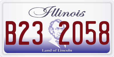 IL license plate B232058