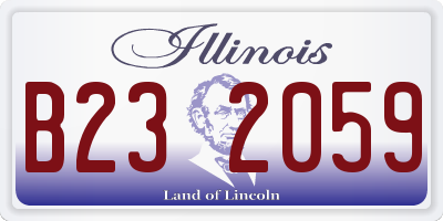 IL license plate B232059