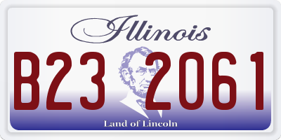 IL license plate B232061