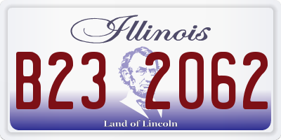 IL license plate B232062