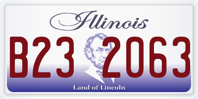 IL license plate B232063