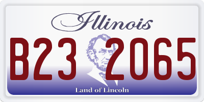 IL license plate B232065