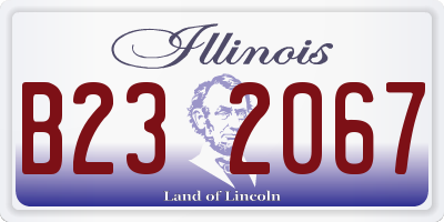 IL license plate B232067