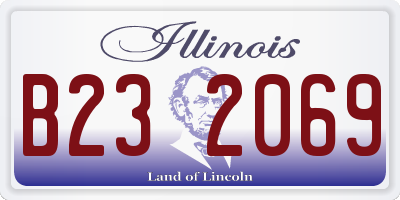 IL license plate B232069