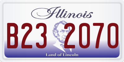 IL license plate B232070