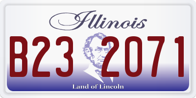 IL license plate B232071