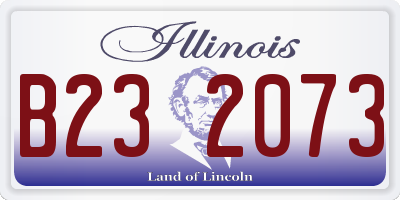 IL license plate B232073