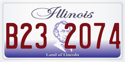 IL license plate B232074