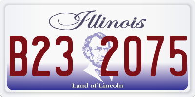 IL license plate B232075