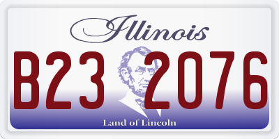 IL license plate B232076