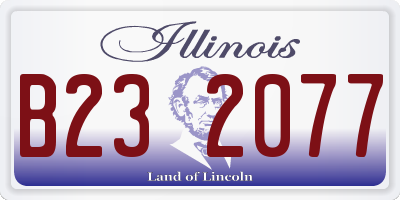 IL license plate B232077