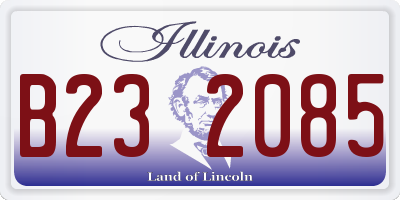 IL license plate B232085