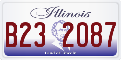 IL license plate B232087