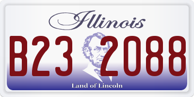 IL license plate B232088
