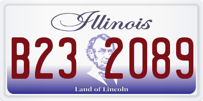 IL license plate B232089