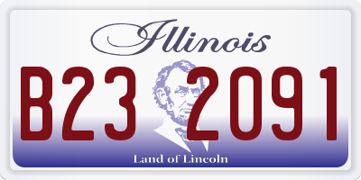 IL license plate B232091