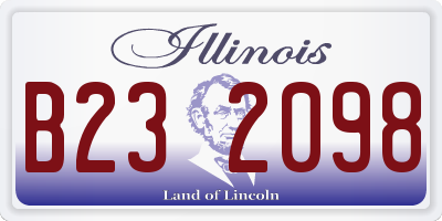 IL license plate B232098