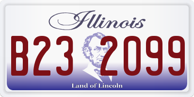 IL license plate B232099