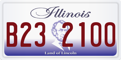 IL license plate B232100