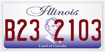 IL license plate B232103