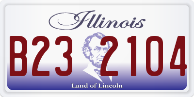 IL license plate B232104