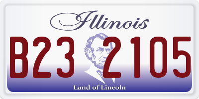 IL license plate B232105