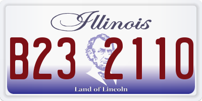 IL license plate B232110