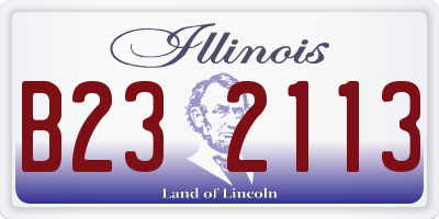 IL license plate B232113