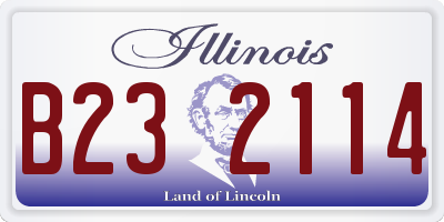 IL license plate B232114