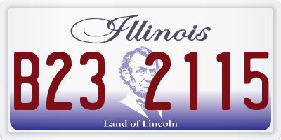 IL license plate B232115