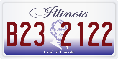 IL license plate B232122