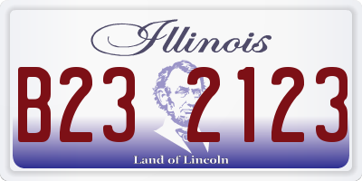 IL license plate B232123