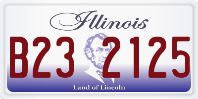 IL license plate B232125